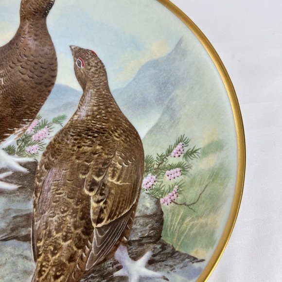 Franklin Porcelain Collectible Plate Gamebirds of the World Red Grouse 1979 - Picture 6 of 8